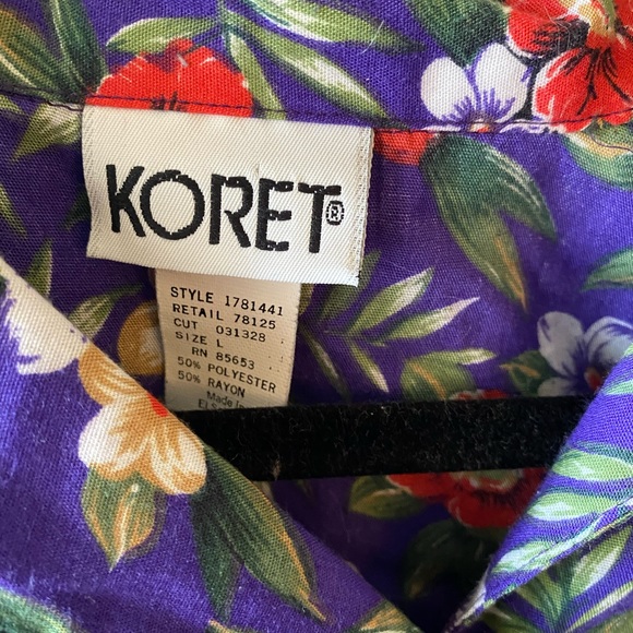 3/$30 💓 Vintage Koret Hawaiian style shirt - Picture 2 of 4